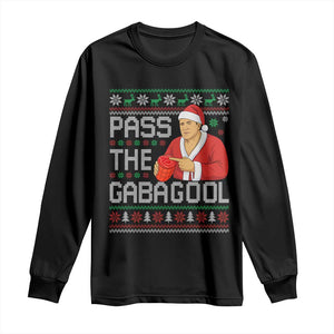 Funny Pass The Gabagool Christmas Long Sleeve Shirt Italian Food Xmas Mafia Gangster Movie TS11 Black Print Your Wear