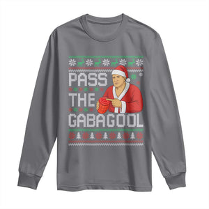 Funny Pass The Gabagool Christmas Long Sleeve Shirt Italian Food Xmas Mafia Gangster Movie TS11 Charcoal Print Your Wear