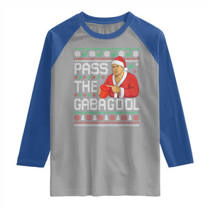 Funny Pass The Gabagool Christmas Raglan Shirt Italian Food Xmas Mafia Gangster Movie TS11 Sport Gray Royal Print Your Wear