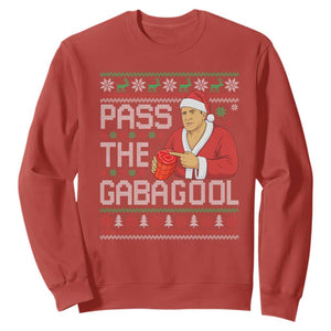 Funny Pass The Gabagool Christmas Sweatshirt Italian Food Xmas Mafia Gangster Movie TS11 Red Print Your Wear
