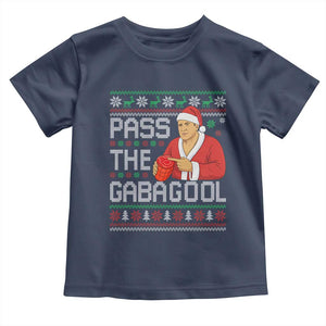 Funny Pass The Gabagool Christmas Toddler T Shirt Italian Food Xmas Mafia Gangster Movie TS11 Navy Print Your Wear