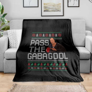 Funny Pass The Gabagool Christmas Throw Blanket Italian Food Xmas Mafia Movie TS11 Print Your Wear