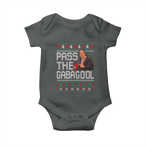 Funny Pass The Gabagool Christmas Baby Onesie Italian Food Xmas Mafia Movie TS11 Dark Heather Print Your Wear
