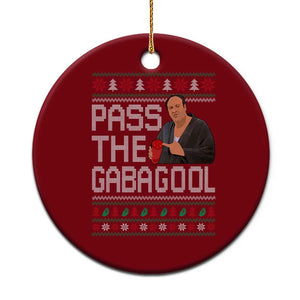 Funny Pass The Gabagool Christmas Ceramic Ornament Italian Food Xmas Mafia Movie TS11 1pc Red Print Your Wear