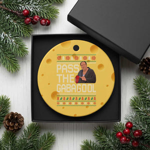 Funny Pass The Gabagool Christmas Ceramic Ornament Italian Food Xmas Mafia Movie TS11 1pc Yellow Cheese Print Your Wear