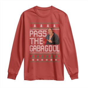 Funny Pass The Gabagool Christmas Long Sleeve Shirt Italian Food Xmas Mafia Movie TS11 Red Print Your Wear