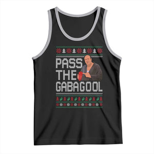 Funny Pass The Gabagool Christmas Tank Top Italian Food Xmas Mafia Movie TS11 Black Athletic Heather Print Your Wear