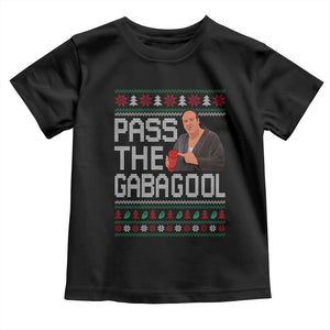 Funny Pass The Gabagool Christmas Toddler T Shirt Italian Food Xmas Mafia Movie TS11 Black Print Your Wear