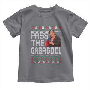 Funny Pass The Gabagool Christmas Toddler T Shirt Italian Food Xmas Mafia Movie TS11 Charcoal Print Your Wear