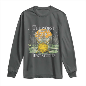 Not All Those Who Wander Are Lost Nevermind Long Sleeve Shirt Funny RPG Parody Gamer TS11 Dark Heather Print Your Wear