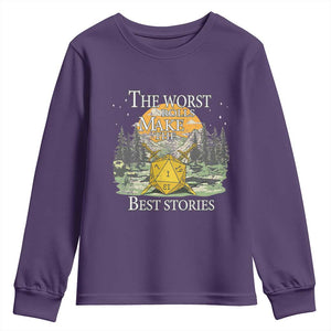 Not All Those Who Wander Are Lost Nevermind Youth Sweatshirt Funny RPG Parody Gamer TS11 Purple Print Your Wear