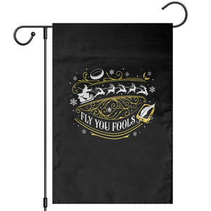 Funny Fly You Fools Christmas Garden Flag Fantasy Movie Wizard Santa Sleigh TS11 Black Print Your Wear