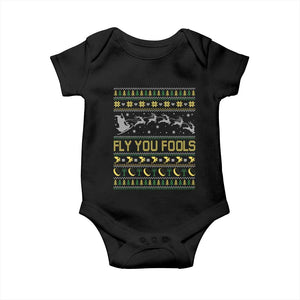 Funny Fly You Fools Christmas Baby Onesie Fantasy Movie Xmas Wizard Santa TS11 Black Print Your Wear