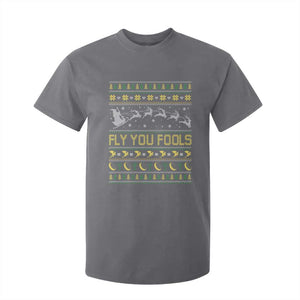 Funny Fly You Fools Christmas T Shirt For Kid Fantasy Movie Xmas Wizard Santa TS11 Charcoal Print Your Wear