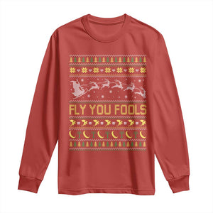 Funny Fly You Fools Christmas Long Sleeve Shirt Fantasy Movie Xmas Wizard Santa TS11 Red Print Your Wear