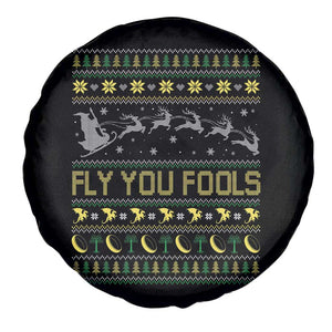 Funny Fly You Fools Christmas Spare Tire Cover Fantasy Movie Xmas Wizard Santa TS11 Print Your Wear