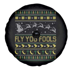 Funny Fly You Fools Christmas Spare Tire Cover Fantasy Movie Xmas Wizard Santa TS11 Print Your Wear