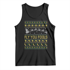 Funny Fly You Fools Christmas Tank Top Fantasy Movie Xmas Wizard Santa TS11 Black Print Your Wear