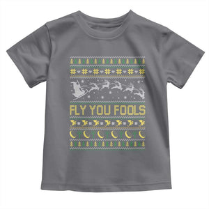 Funny Fly You Fools Christmas Toddler T Shirt Fantasy Movie Xmas Wizard Santa TS11 Charcoal Print Your Wear