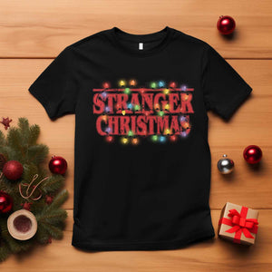 Stranger Christmas T Shirt Funny Xmas Alphabet Neon Lights Movie TS11 Black Print Your Wear