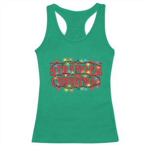 Stranger Christmas Racerback Tank Top Funny Xmas Alphabet Neon Lights Movie TS11 Irish Green Print Your Wear