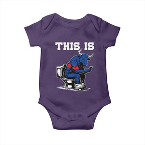 This Is Bullshit Baby Onesie Funny Cow Buffalo Toilet TS11 Purple Print Your Wear