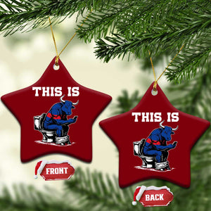 This Is Bullshit Ceramic Ornament Funny Cow Buffalo Toilet TS11 Print Your Wear