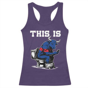 This Is Bullshit Racerback Tank Top Funny Cow Buffalo Toilet TS11 Purple Print Your Wear