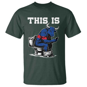 This Is Bullshit T Shirt Funny Cow Buffalo Toilet TS11 Dark Forest Green Print Your Wear