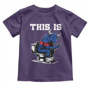 This Is Bullshit Toddler T Shirt Funny Cow Buffalo Toilet TS11 Purple Print Your Wear