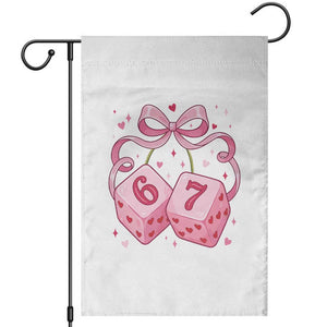 Funny 67 Dice Valentines Day Six Seven Meme Coquette Garden Flag TS11 White Print Your Wear