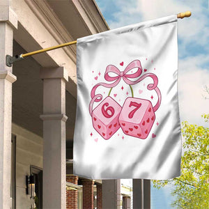 Funny 67 Dice Valentines Day Six Seven Meme Coquette Garden Flag TS11 Print Your Wear