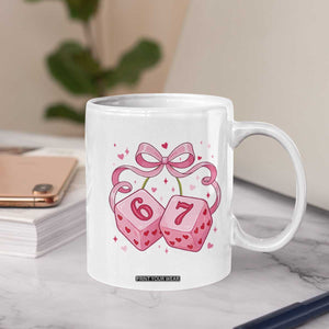 Funny 67 Dice Valentines Day Six Seven Meme Coquette Coffee Mug TS11 Print Your Wear