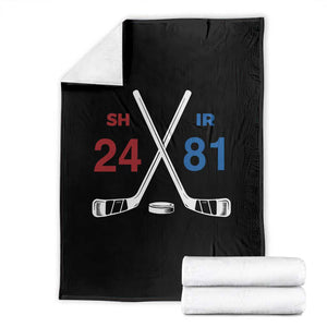 Funny Romance Hockey Throw Blanket 24 81 Numbers Sport Ice Hockey Team TS11 Black Print Your Wear
