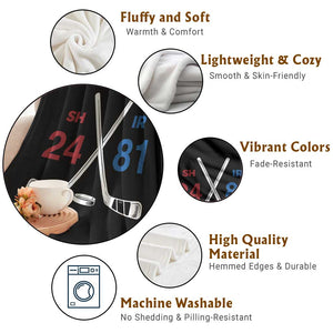 Funny Romance Hockey Throw Blanket 24 81 Numbers Sport Ice Hockey Team TS11 Print Your Wear