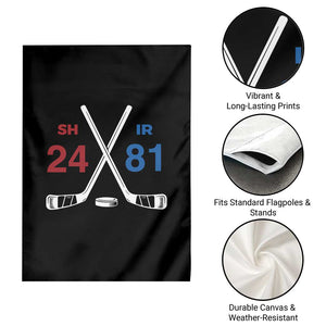 Funny Romance Hockey Garden Flag 24 81 Numbers Sport Ice Hockey Team TS11 Print Your Wear