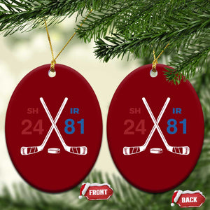 Funny Romance Hockey Ceramic Ornament 24 81 Numbers Sport Ice Hockey Team TS11 Print Your Wear