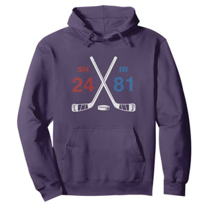 Funny Romance Hockey Hoodie 24 81 Numbers Sport Ice Hockey Team TS11 Purple Print Your Wear