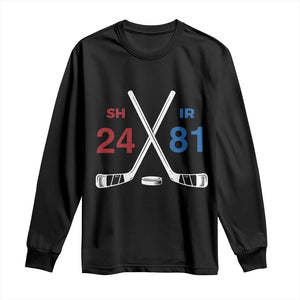 Funny Romance Hockey Long Sleeve Shirt 24 81 Numbers Sport Ice Hockey Team TS11 Black Print Your Wear