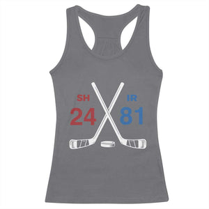 Funny Romance Hockey Racerback Tank Top 24 81 Numbers Sport Ice Hockey Team TS11 Charcoal Print Your Wear