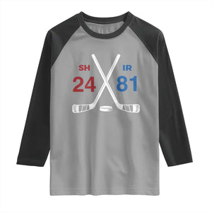 Funny Romance Hockey Raglan Shirt 24 81 Numbers Sport Ice Hockey Team TS11 Sport Gray Black Print Your Wear