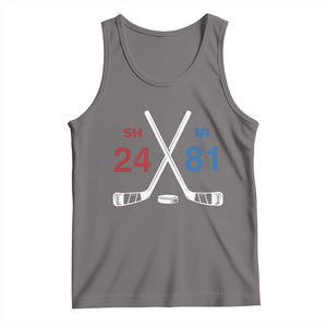 Funny Romance Hockey Tank Top 24 81 Numbers Sport Ice Hockey Team TS11 Deep Heather Print Your Wear