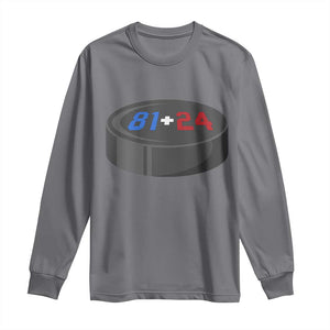 Funny Romance Hockey Lover Long Sleeve Shirt 24 81 Jersey Numbers Sport TS11 Charcoal Print Your Wear