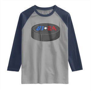 Funny Romance Hockey Lover Raglan Shirt 24 81 Jersey Numbers Sport TS11 Sport Gray Navy Print Your Wear