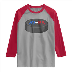 Funny Romance Hockey Lover Raglan Shirt 24 81 Jersey Numbers Sport TS11 Sport Gray Red Print Your Wear