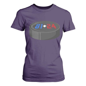 Funny Romance Hockey Lover T Shirt For Women 24 81 Jersey Numbers Sport TS11 Purple Print Your Wear