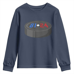 Funny Romance Hockey Lover Youth Sweatshirt 24 81 Jersey Numbers Sport TS11 Navy Print Your Wear