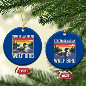 Stupid Canadian Wolf Bird Ceramic Ornament Funny Common Loon Meme LGBT Hockey TS11 1pc Blue Print Your Wear