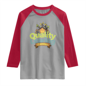 Funny Day Care Raglan Shirt Quality Learing Center Learning School Quote TS11 Sport Gray Red Print Your Wear