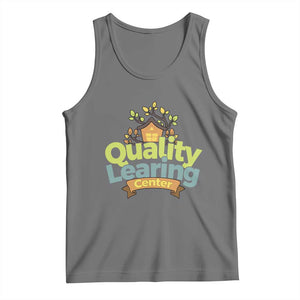 Funny Day Care Tank Top Quality Learing Center Learning School Quote TS11 Black Heather Print Your Wear
